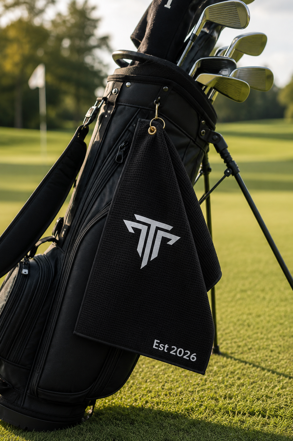 Three Putt Monogram Golf Towel with 'Est 2026'