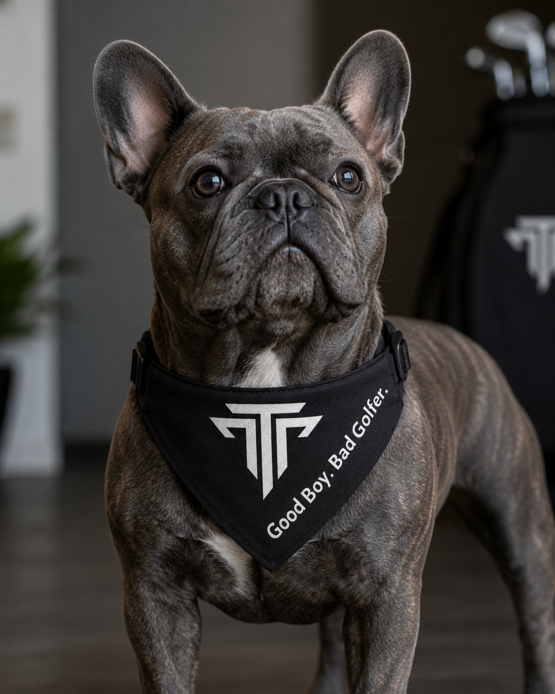 Good Boy. Bad Golfer. Clip-On Pet Bandana