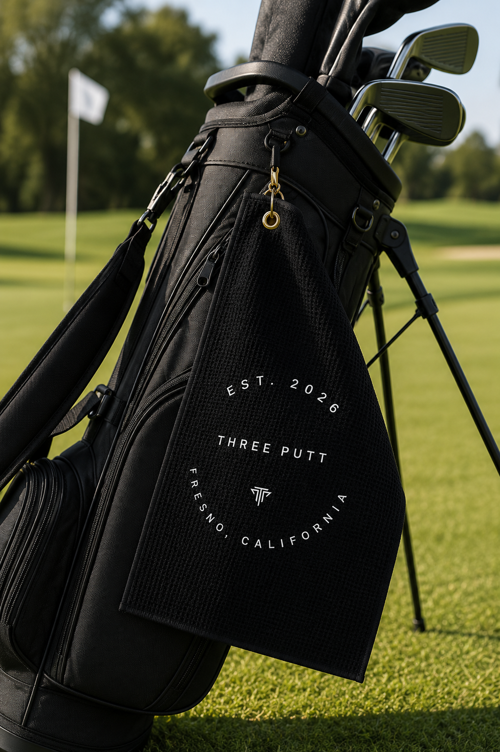 Three Putt Logo Golf Towel